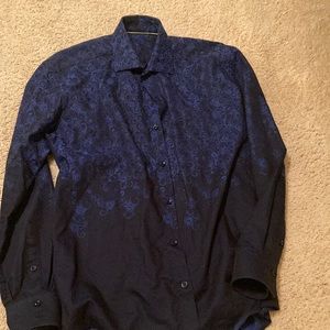 Blue Swirls Bertigo dress shirt